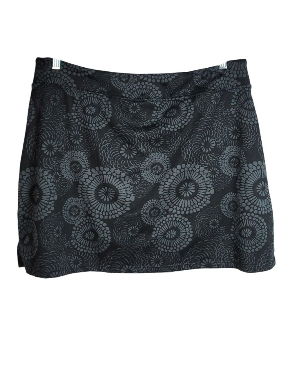 Tranquility By Colorado Women Mums Floral Skort Skirt Black 2X PullOn Stretch